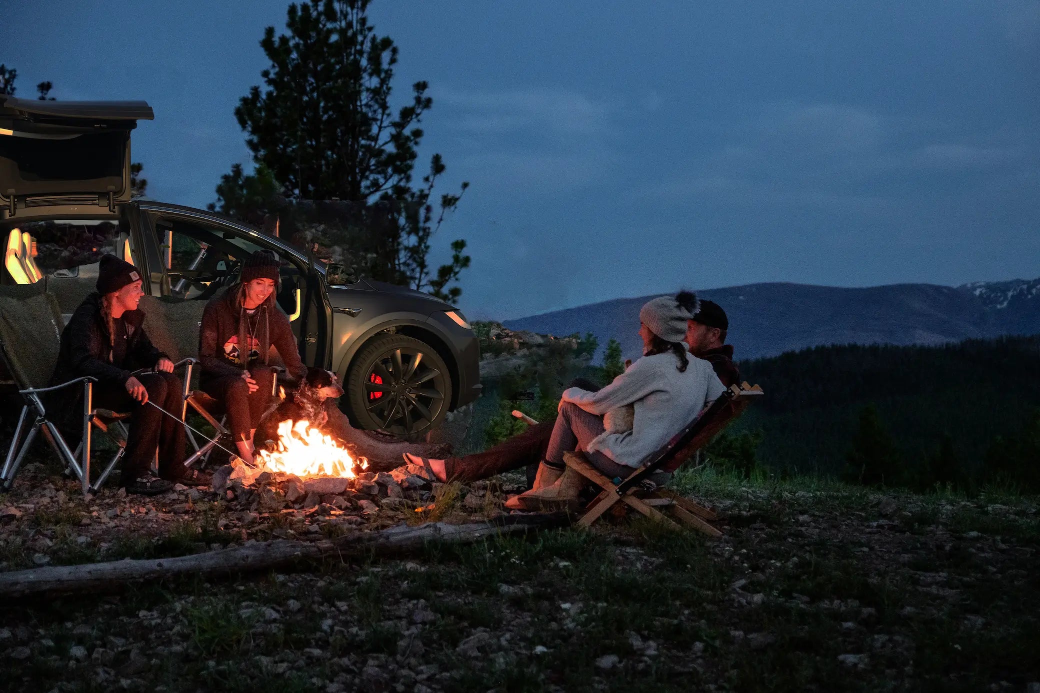 Car camping with my Tesla Model X