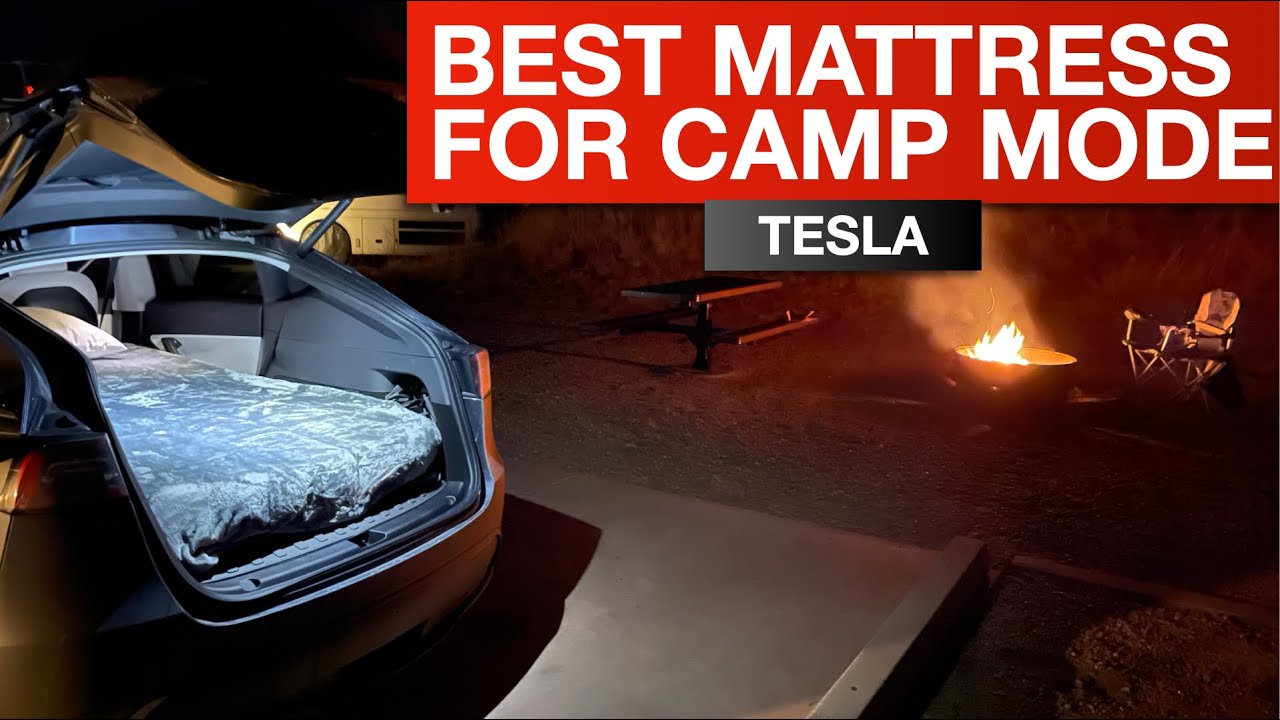 Load video: The Best Mattress for your Tesla in Camp Mode Cover Photo