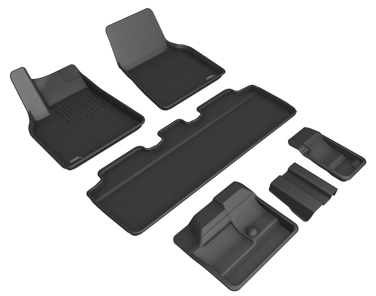 2020 Tesla Model Y 5-Seat All-Weather Floor Mats 3D MAXpider Custom Fit -  Black